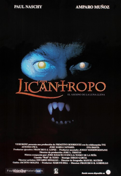 Lic&aacute;ntropo: El asesino de la luna llena - Spanish Movie Poster