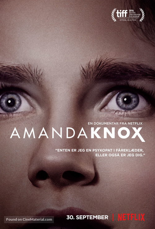 Amanda Knox - Danish Movie Poster