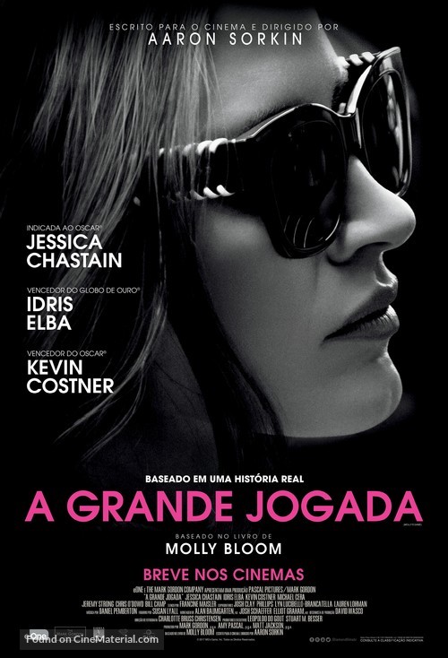 Molly&#039;s Game - Brazilian Movie Poster
