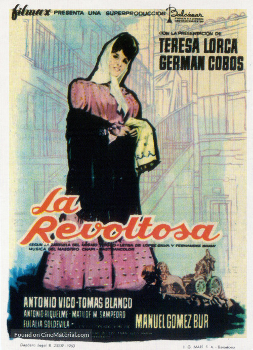 Revoltosa, La - Spanish Movie Poster