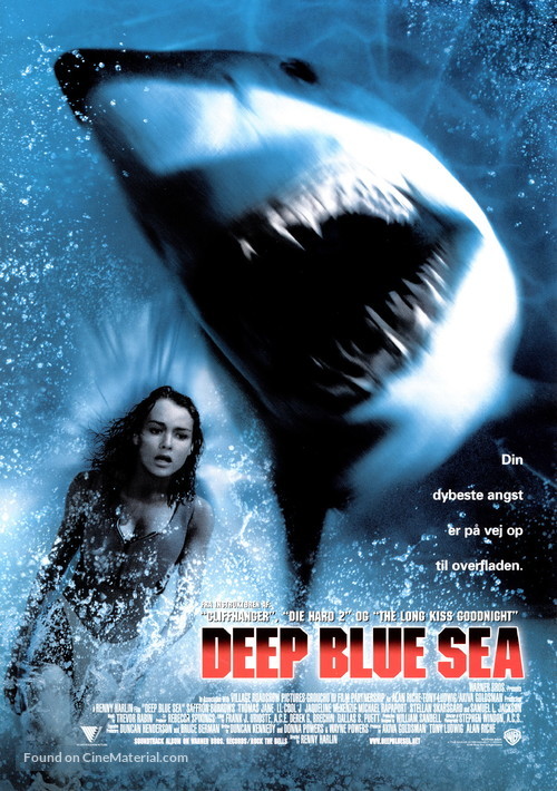 Deep Blue Sea - Danish Movie Poster