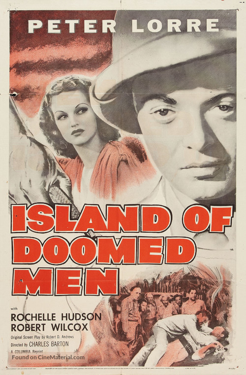 Island of Doomed Men - Re-release movie poster