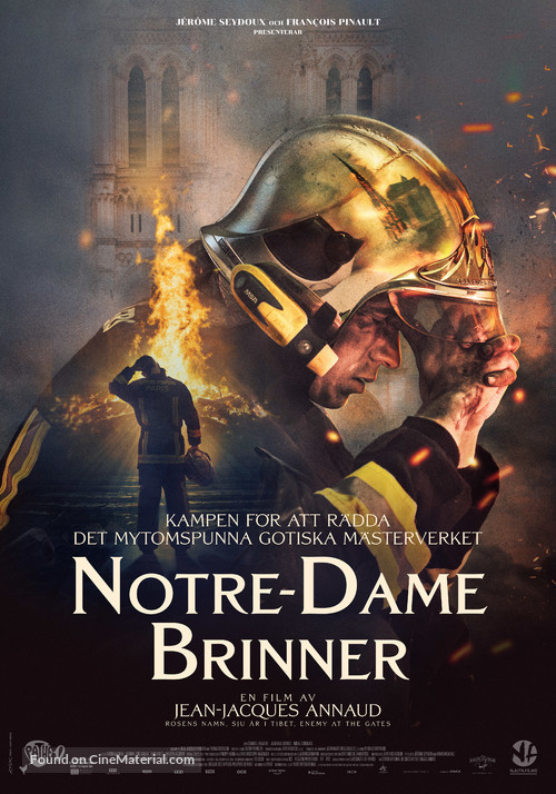 Notre-Dame br&ucirc;le - Swedish Movie Poster