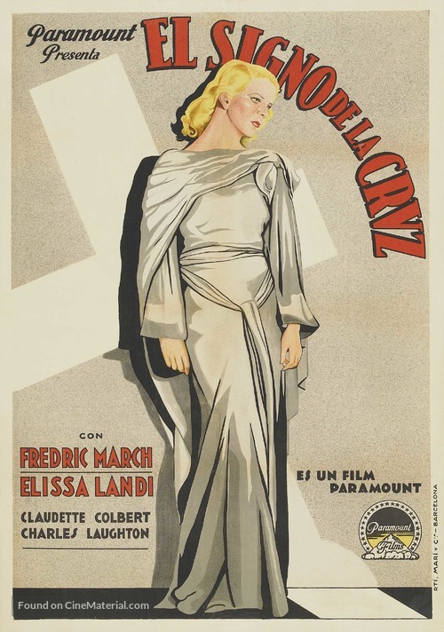 The Sign of the Cross - Spanish Movie Poster