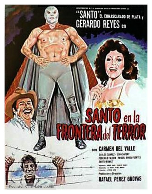 Santo en la frontera del terror - Mexican Movie Poster