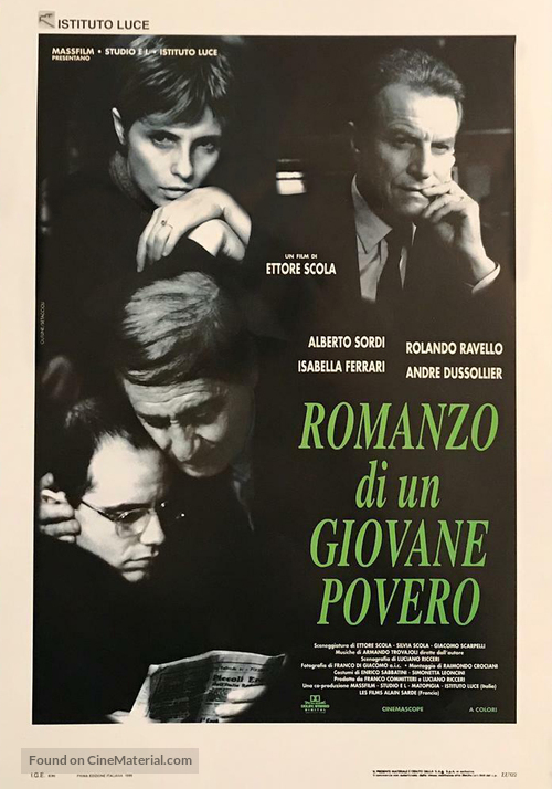 Romanzo di un giovane povero - Italian Movie Poster