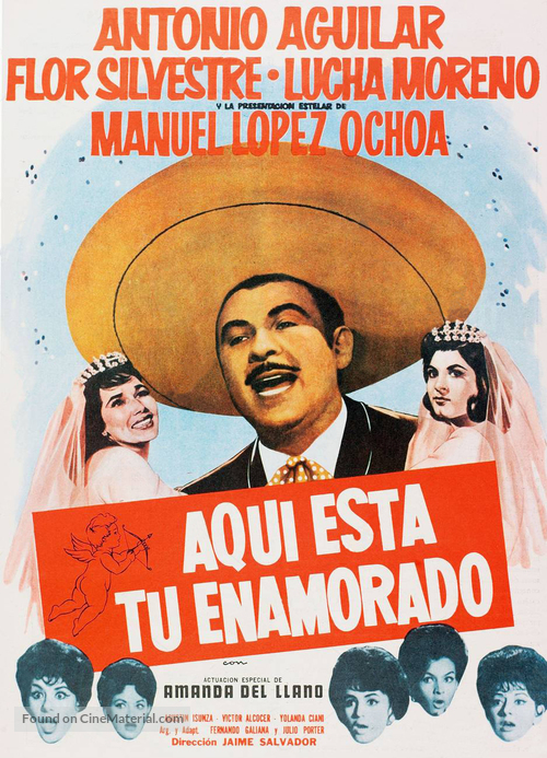 Aqu&iacute; est&aacute; tu enamorado - Mexican Movie Poster