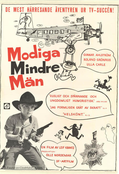 Modiga mindre m&auml;n - Swedish Movie Poster