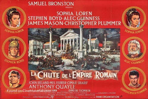The Fall of the Roman Empire - French Movie Poster