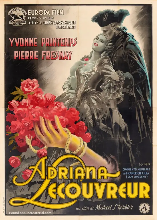 Adrienne Lecouvreur - Italian Movie Poster