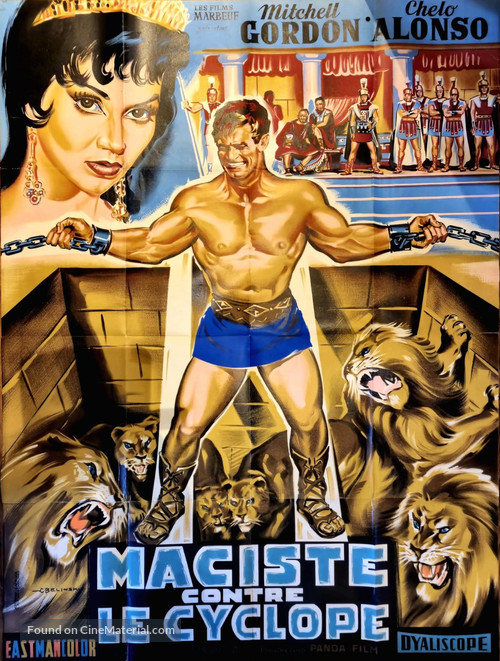 Maciste nella terra dei ciclopi - French Movie Poster