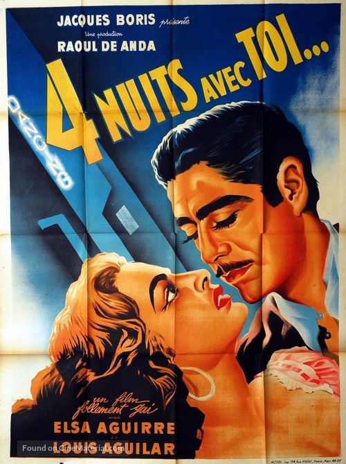 Cuatro noches contigo - French Movie Poster
