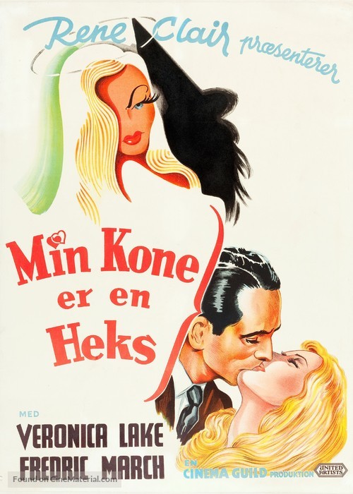 I Married a Witch - Danish Movie Poster