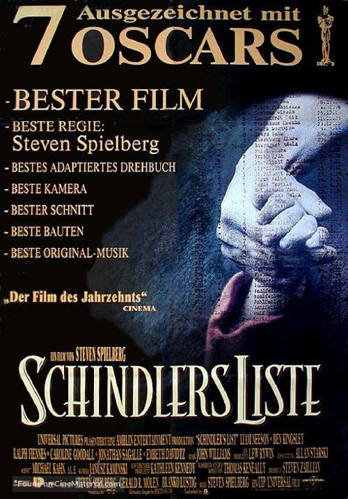 Schindler&#039;s List - German Movie Poster