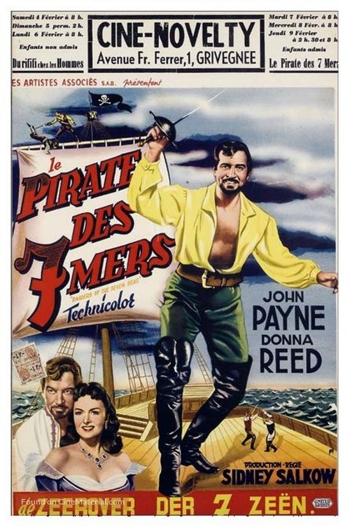 Raiders of the Seven Seas - Belgian Movie Poster