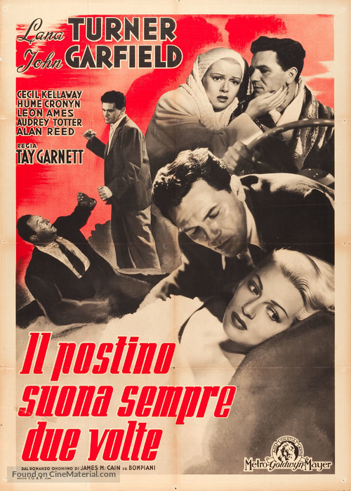 The Postman Always Rings Twice - Italian Movie Poster