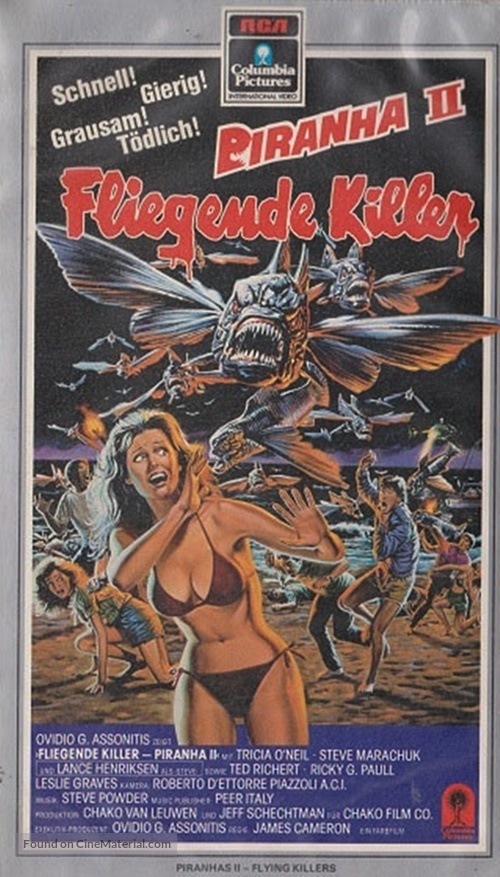 Piranha Part Two: The Spawning - German VHS movie cover