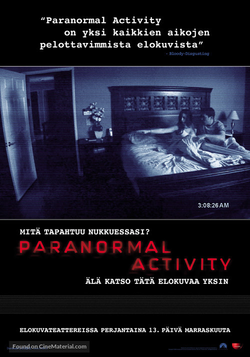 Paranormal Activity - Finnish Movie Poster
