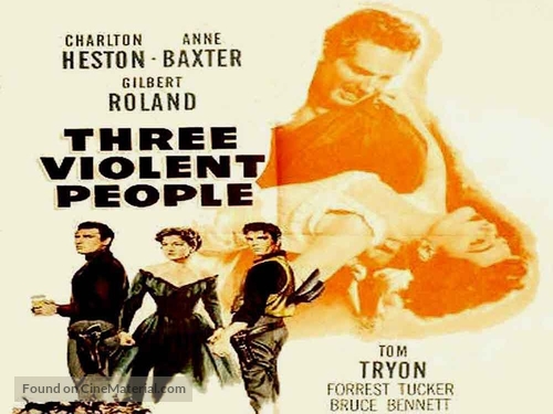 Three Violent People - Movie Poster