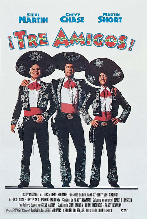 Three Amigos! - Italian Theatrical movie poster