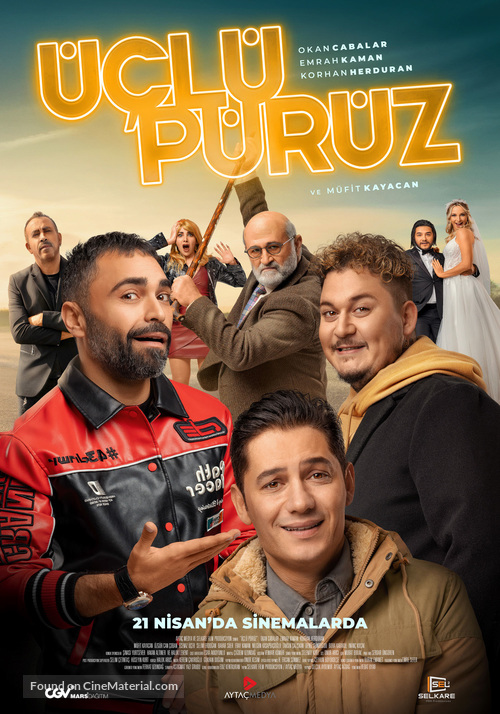 &Uuml;&ccedil;l&uuml; P&uuml;r&uuml;z - Turkish Movie Poster