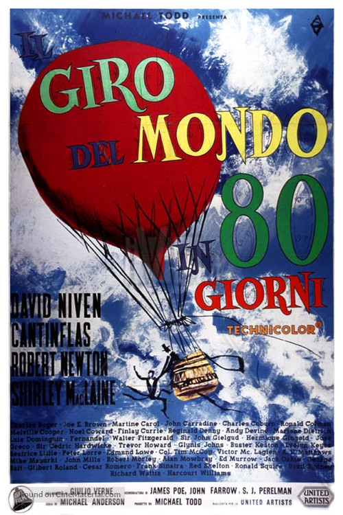 Around the World in Eighty Days - Italian Movie Poster