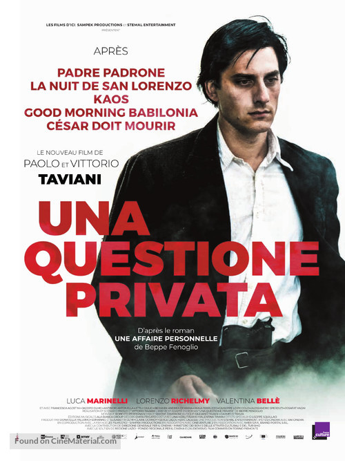 Una questione privata - French Movie Poster