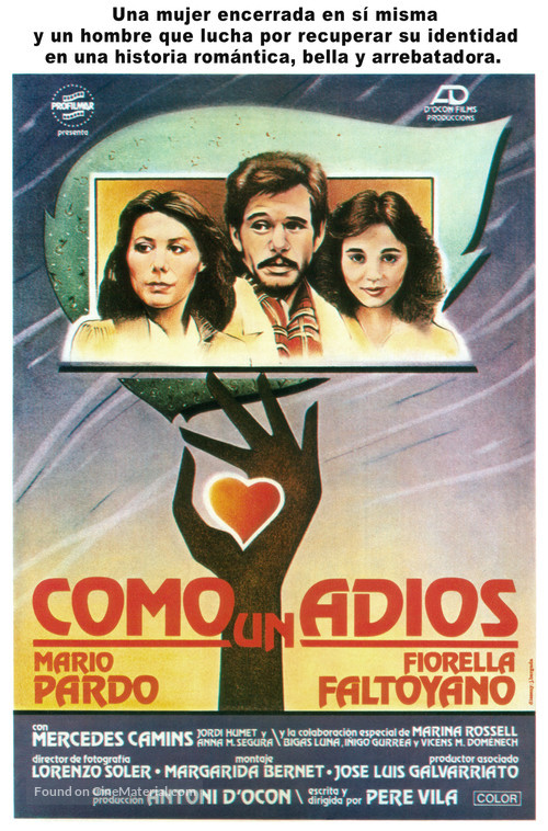 Como un adi&oacute;s - Spanish Movie Poster