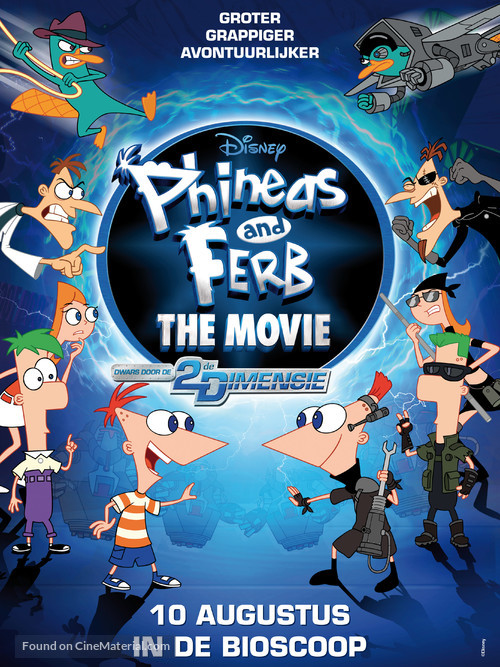 Phineas and Ferb: Across the Second Dimension - Dutch Movie Poster