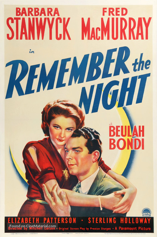 Remember the Night - Movie Poster