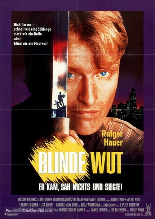 Blind Fury - German Movie Poster