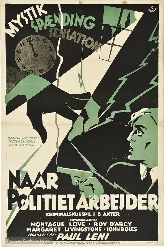 The Last Warning 1928 Danish Movie Poster The Last Warning 1928 Danish Movie Poster