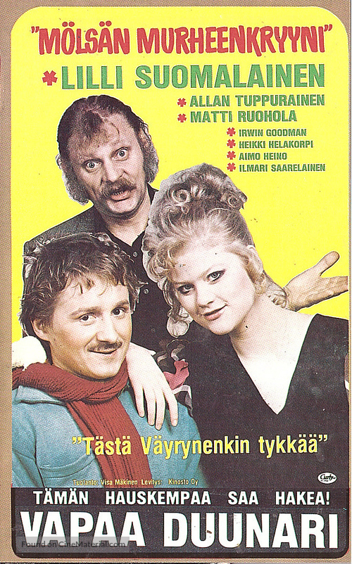 Vapaa duunari Ville-Kalle - Finnish VHS movie cover