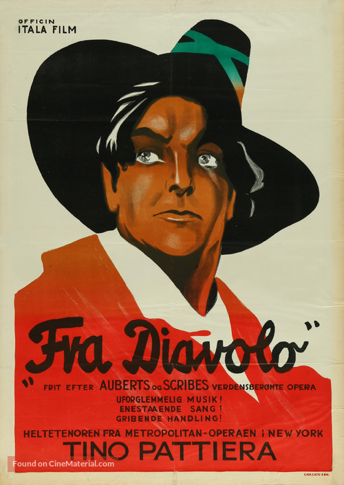 Fra Diavolo - Danish Movie Poster