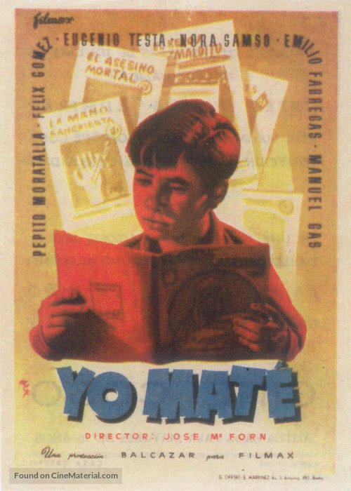 Yo mat&eacute; - Spanish Movie Poster