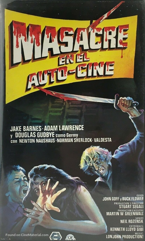 Drive in Massacre - Spanish VHS movie cover