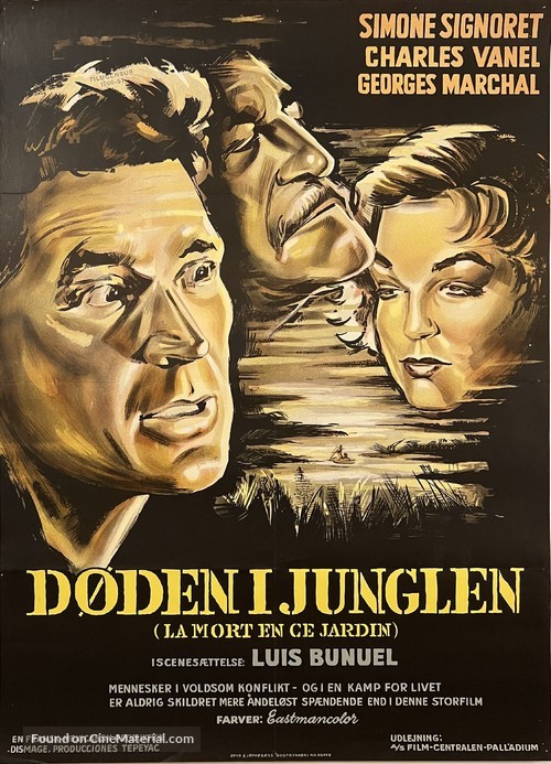 La mort en ce jardin - Danish Movie Poster