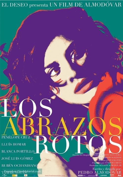 Los abrazos rotos - Spanish Movie Poster