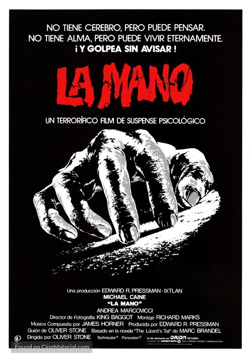 The Hand - Spanish Movie Poster
