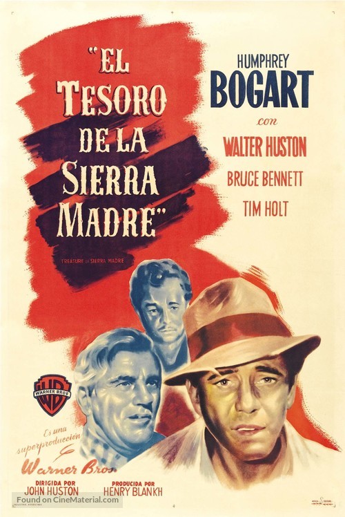 The Treasure of the Sierra Madre - Argentinian Movie Poster