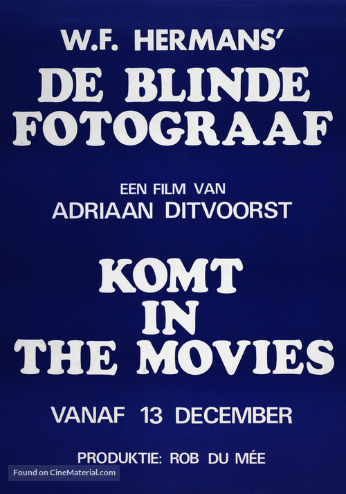 De blinde fotograaf - Dutch Movie Poster