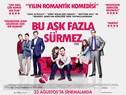 I Give It a Year - Turkish Movie Poster