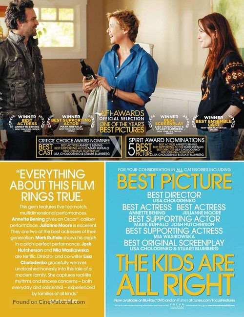 The Kids Are All Right - For your consideration movie poster