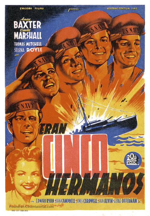 The Sullivans - Spanish Movie Poster