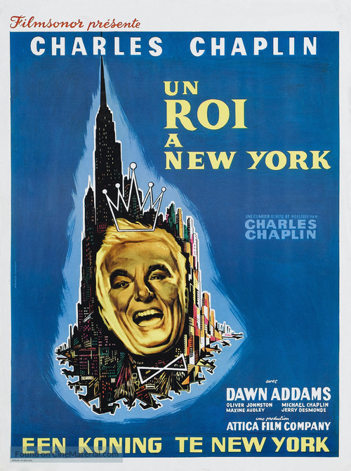 A King in New York - Belgian Movie Poster