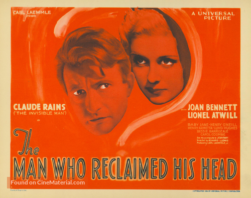 The Man Who Reclaimed His Head - Re-release movie poster