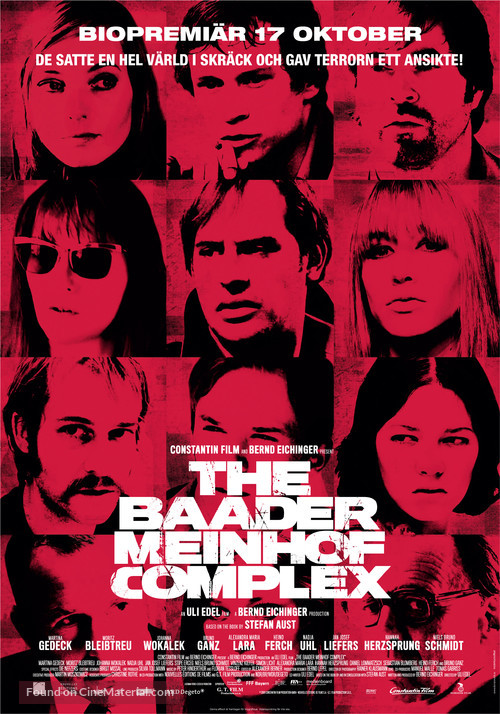 Der Baader Meinhof Komplex - Swedish Movie Poster