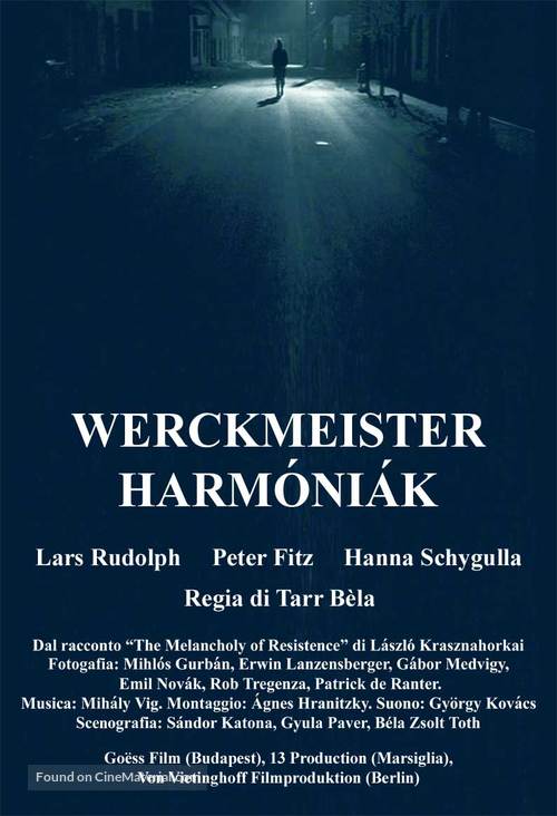 Werckmeister harm&oacute;ni&aacute;k - Hungarian Movie Poster