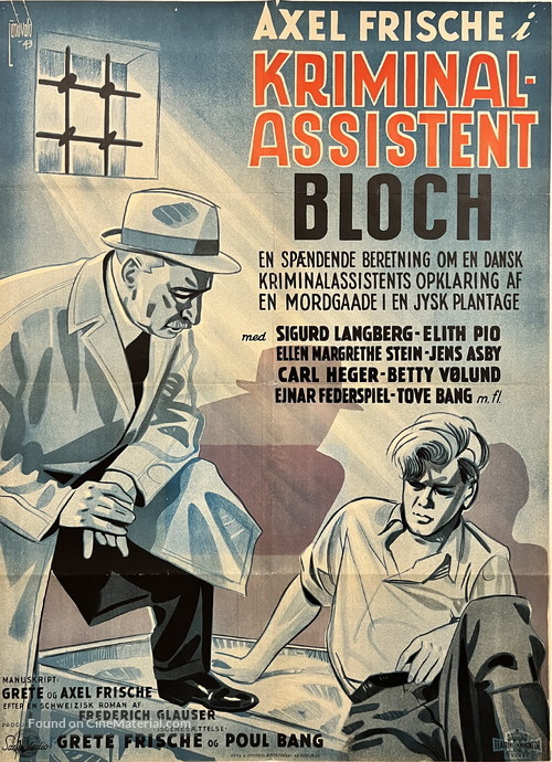 Kriminalassistent Bloch - Danish Movie Poster
