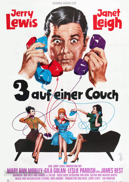 Three on a Couch - German Movie Poster